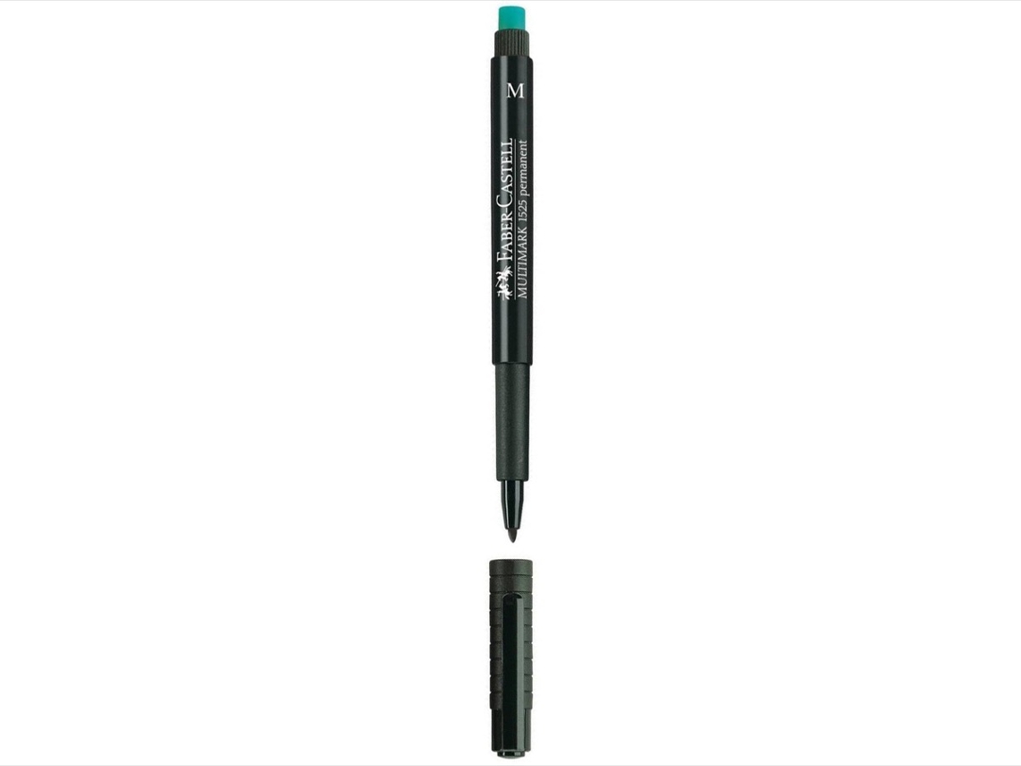 Marcador FABER-CASTELL Permanente Multimark Punta Media, Negro (Punta de 1 mm)