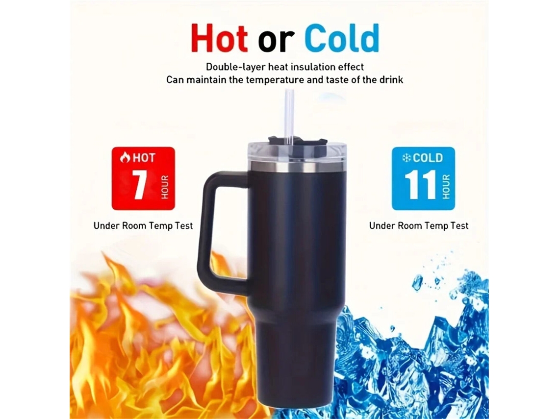 Xmund Caneca Térmica Aço Inoxidável 304 1.18l 40oz Geração À Prova Vazamentos Própria Alimentos Alça Portátil Canudo