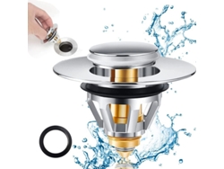 Tapón Universal Mejorado Para Lavabo De Baño Con Atrapacabellos, Tapón Para Bañera De 1,33~1,42”