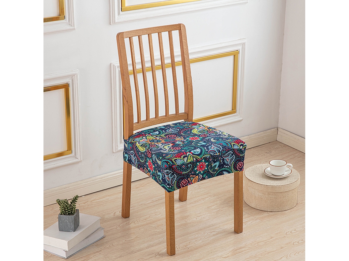 1 paquete de funda protectora extraíble para silla de comedor para el hogar, patrón de restaurante 12-Tamanho universal LUUCOZK