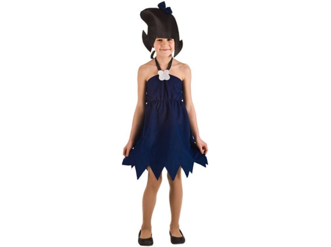 Disfraz de Niña DISFRAZZES Cavernícola Bea Azul Y Negro (Talla: 3 a 5 años)