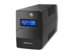 Fuente de alimentación ininterrumpida Qoltec de 450 VA y 240 W, color negro, para adultos