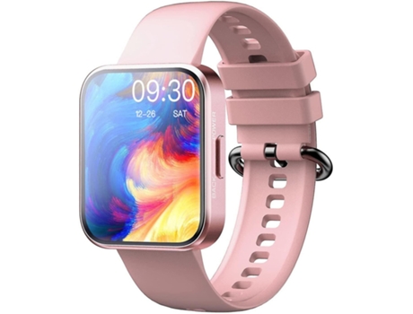 Reloj inteligente Chronus Full Touch Fitness Tracker 1,71 pulgadas con monitor de frecuencia cardíaca Notificación de mensajes rosa BISBISOUS