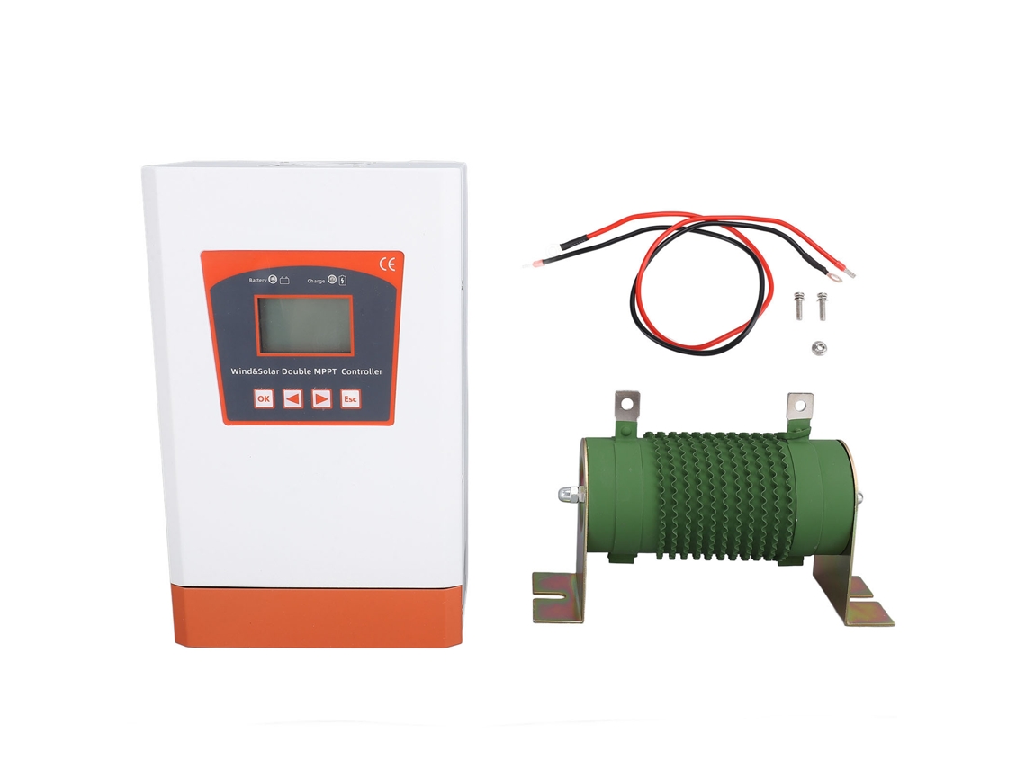 Controlador solar PWM 12 V/24 V 60 A con pantalla LCD y USB
