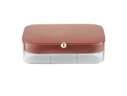 Caja de Organización Viaje Portátil Doble Rojo (18x12x5cm) Kofihety