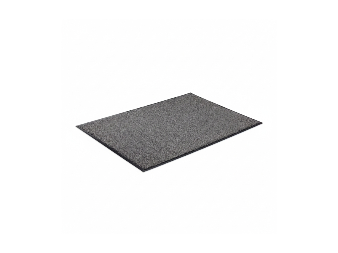 Relaxdays Felpudo Para Entrada Antideslizante Clásico, Polipropileno-pvc, Gris, 90 X 120 Cm