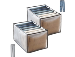 Caja Para Guardar Vaqueros Cajón Pantalones Armario Plegable De Malla Separador Percha Grande Ropa Resistente Al Agua Almacenamiento