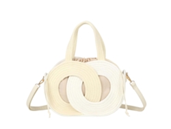 Bolso De Mano Para Mujer Con Diseño Circular Y Entrelazado Con Bandolera