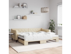 Sofá Cama Nido Tela Crema 90x200 Cm