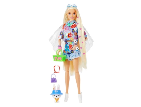 BARBIE Extra Flores (Edad Mínima: 3 Años - 24 x 6,5 x 32,5 cm)