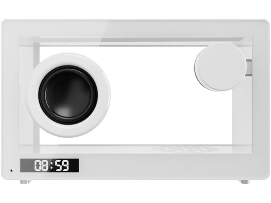 Altavoz Bluetooth Portátil Retro, Reloj, Barra De Sonido Transparente Sin