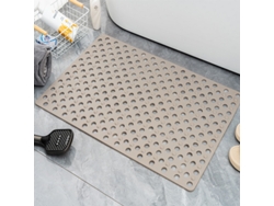Alfombrilla De Baño Antideslizante Para Masaje De Pies Con Ventosa Y Orificio De Drenaje (caqui/36 X 72 Cm) Digitallab