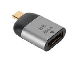 Adaptador Usb-c Macho A Displayport Con Carcasa De Aluminio, Compatible Con 8k A 60 Hz, Windows, Android Y Os X.