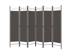 Biombo Divisor | Biombo Separador | Separador De Ambientes De 6 Paneles Gris Antracita 240x180 Cm