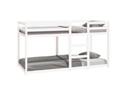 Litera 90x200 Cm Madera Maciza De Pino Blanca Dkd Home Decor