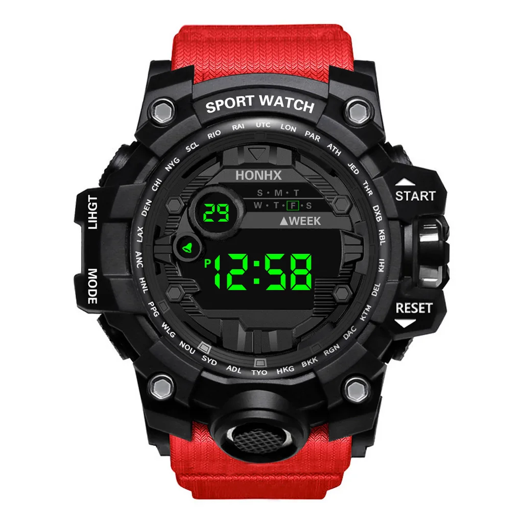 Reloj deportivo para hombre, impermeable, luminoso, multifuncional, digital y electrónico, adecuado para niños y niñas.