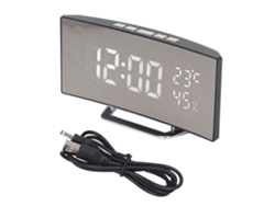 Reloj digital LED con 3 niveles de brillo, USB/batería, espejo NEVEANCE