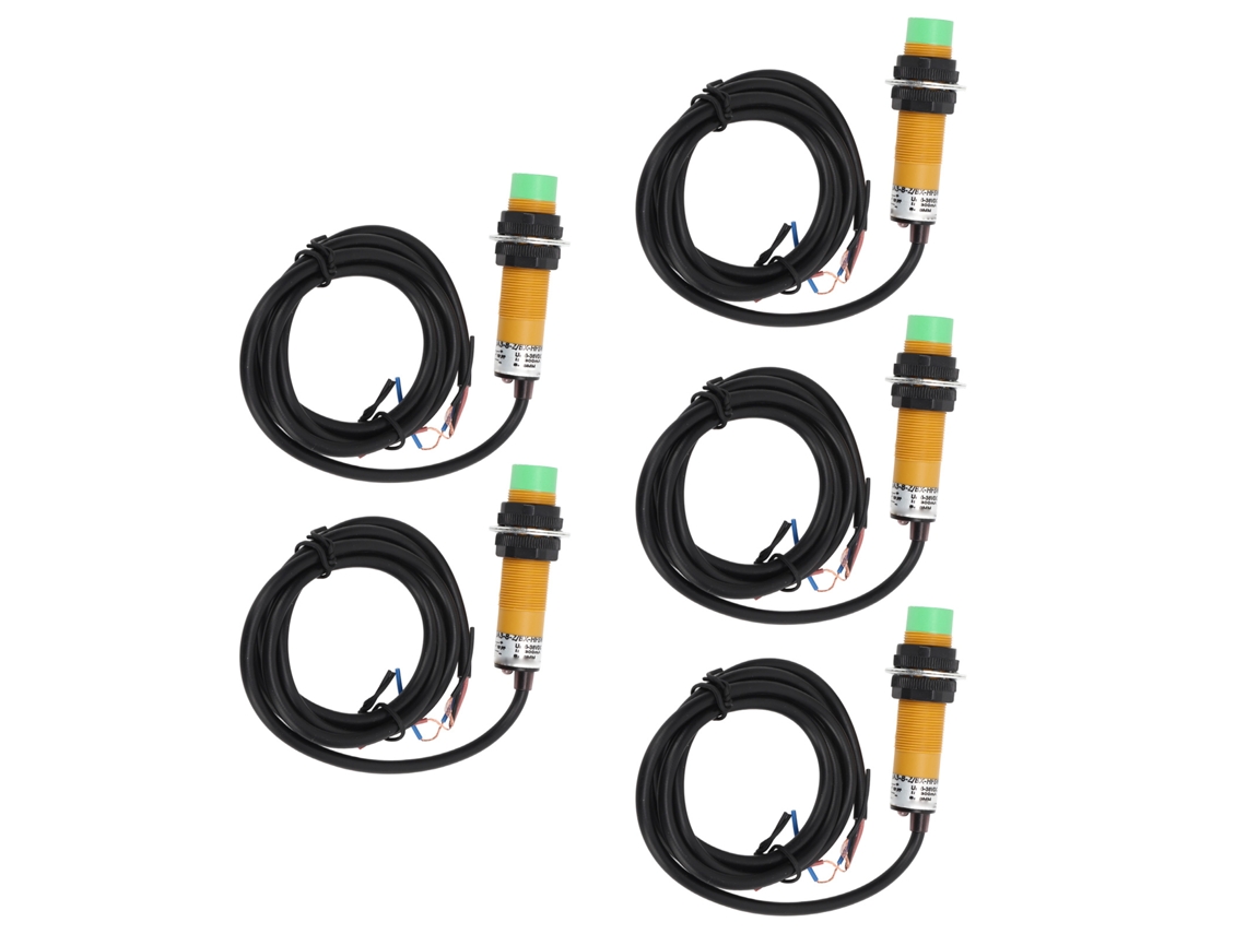 Veloriskku-5pcs Sensor Indutivo De Proximidade Npn 6‑36vdc Chave Sensor De Aproximação Abs Industrial