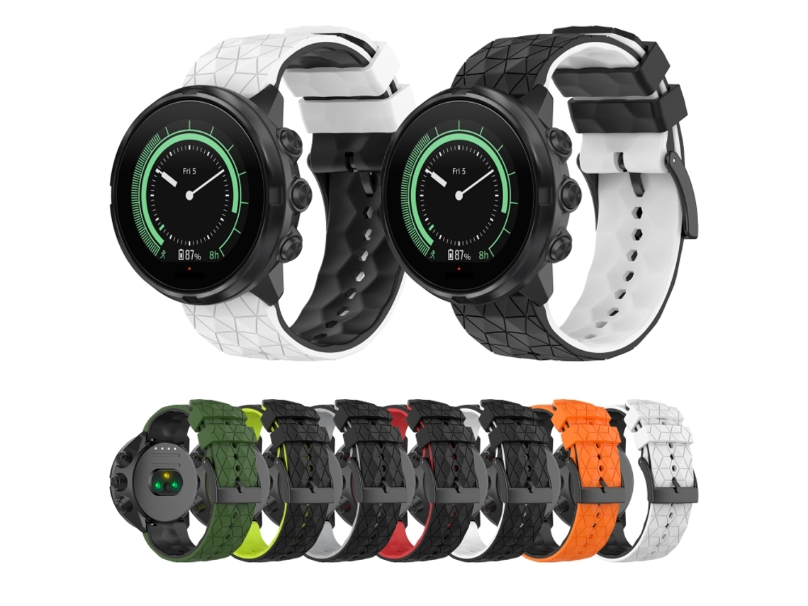 Para Suunto 7 24 mm correa de reloj de silicona de colores mixtos