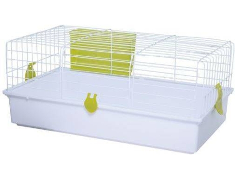 Jaula para Conejos VOLTREGA 934 (Verde y Blanco - 70x40x38 cm - Plástico y Metal)