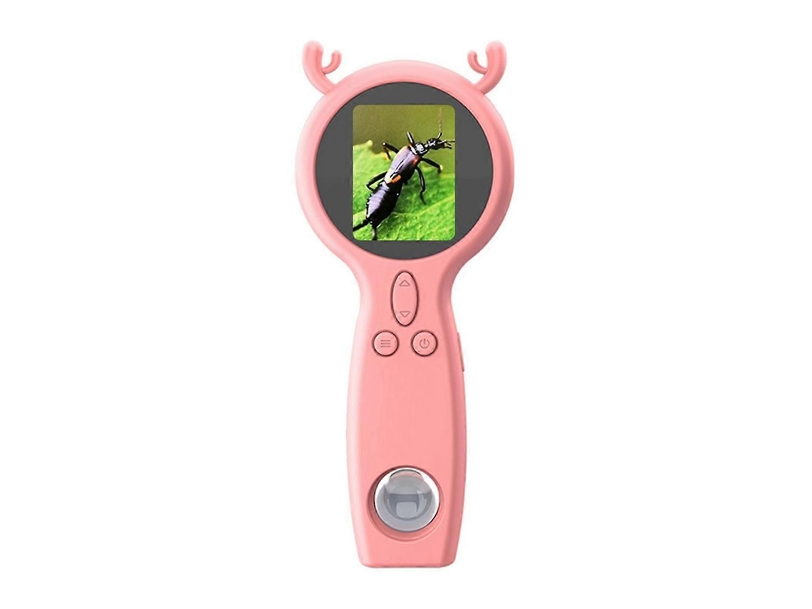 Microscopio portátil para niños con lupa digital HD, dos lentes y funciones multifuncionales.
