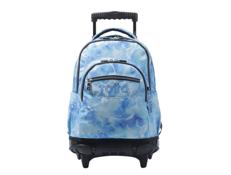 Mochila Escolar Con Ruedas Azul Bubul Renglones TOTTO