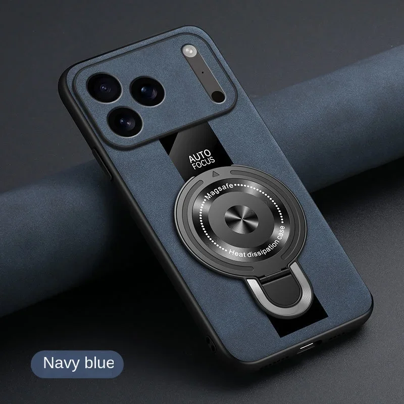 (azul, Iphone 16e) Funda Para Teléfono Con Acabado Mate De Fibra Táctil, Soporte De Anillo Magnético Y Protección Antichoque.