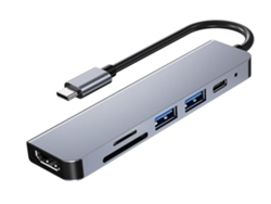 Adaptador De Extensión Usb De 6 Puertos (multifuncional 6 En 1)