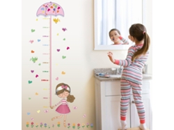 Adhesivo de pared de niña con paraguas, decoración para habitación infantil Kofihety
