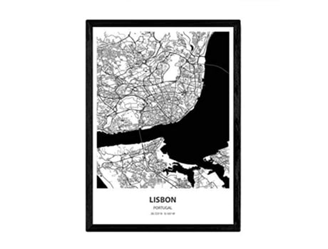 Poster NACNIC Mapa de Lisbon Portugal (A3)