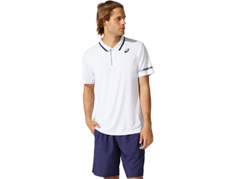Polo de Hombre para Tenis ASICS Court Tam Blanco (M)