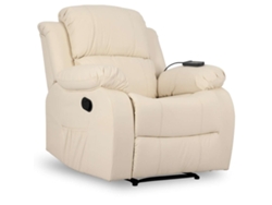 Sillón Relax 89x88x99cm NALUI Trevi Reclinable 160º, 8 Motores Silenciosos, Calor Lumbar, 4 Zonas de Masaje Y Pu Anti-cuarteo