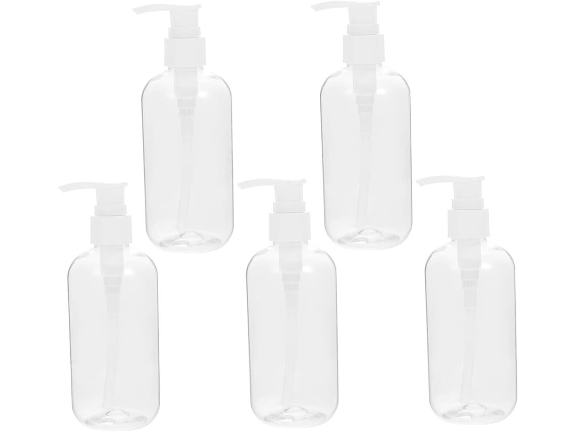 Juego de 5 botellas vacías para loción, dispensador de cosméticos, botella con bomba.