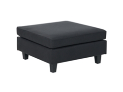 Otomana BELIANI Unstad de Poliéster Negro 76x76x72