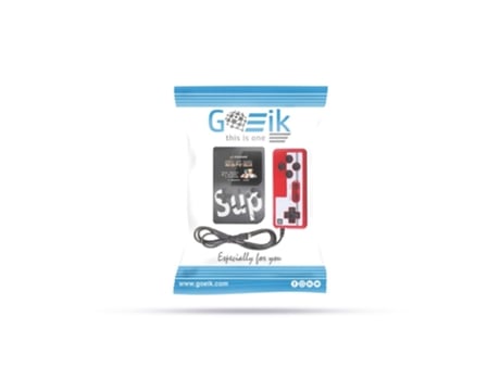 Consola de juegos portátil con 400 juegos, mando, audio/vídeo y cable de carga - Negro - GOEIK BY PC GO