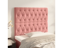 Cabecero De Cama | Panel De Cabecero Rosa 100x7x118/128 Cm Terciopelo