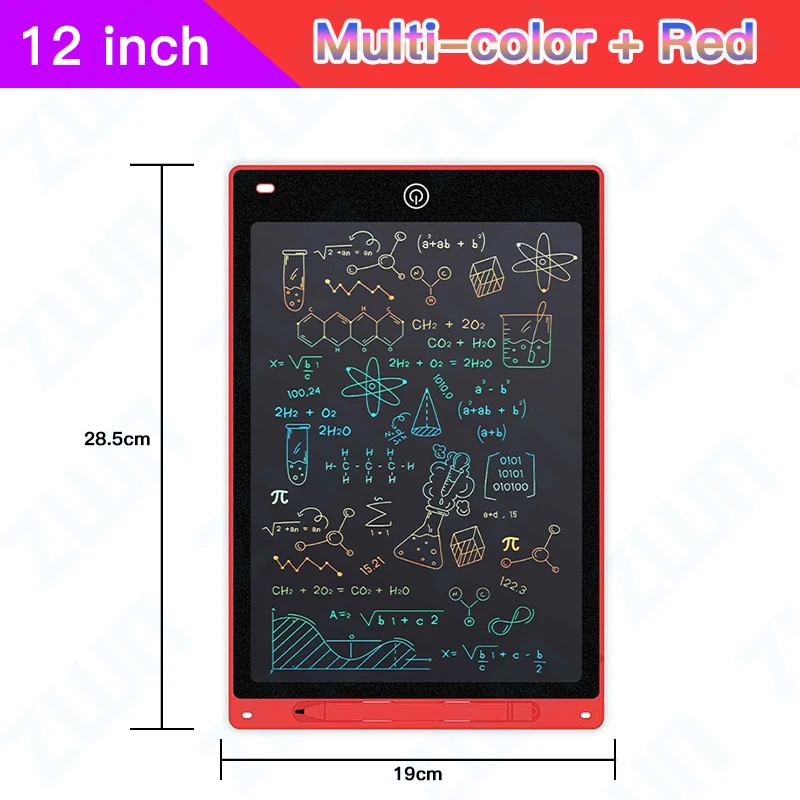 Tableta Gráfica Lcd (12 Pulgadas, Roja), Herramientas De Dibujo Artístico, Juguete Para Niños