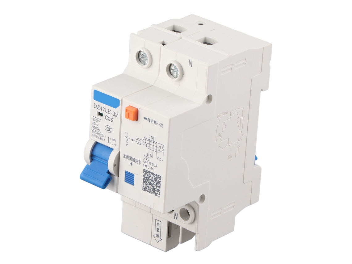 Disyuntor De Protección Contra Fuga Dz47le 32 1p+n C25 230v 25a