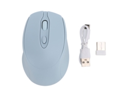 Ratón Inalámbrico Bluetooth 5.0 2.4g De Modo Dual Con Receptor Usb Para Pc/portátil, 800-1600 Dpi, Silencioso, Recargable, Azul.