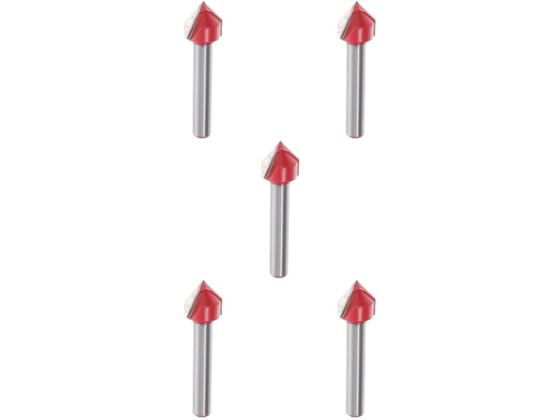 Fresas En Forma De V De 5 Piezas Para Herramientas De Corte Multifuncionales, Compuestas De Carburo.