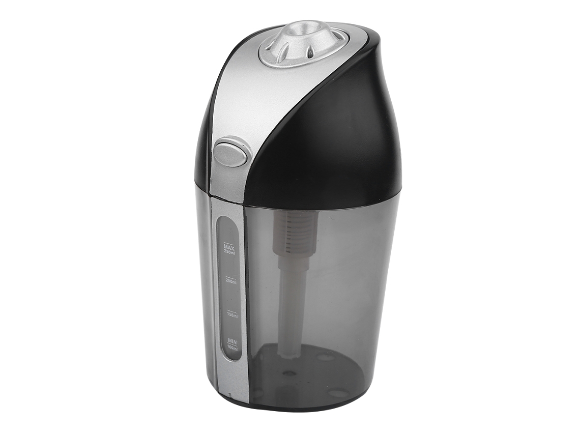 JILLIOPER Humidificador Ultrasónico USB de Niebla Fría 250ml para Hogar, Oficina y Coche - 1 Unidad (Negro)