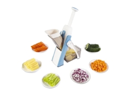 (azul) Cortador De Verduras Multifuncional 5 En 1, Ajustable, Fabricado En Plástico Y Acero Inoxidable