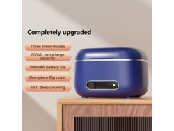 Limpiador ultrasónico con 3 velocidades, temporizador, uso doméstico y carga USB MDUG (azul)