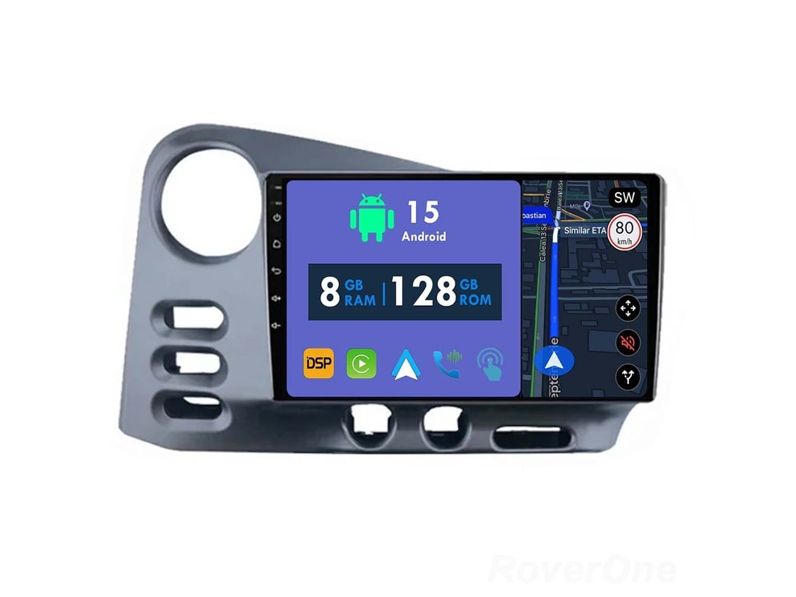 Coche Radio Android Auto Autoradio 8GB RAM 128G ROM CarPlay Navegación GPS Pantalla Táctil RoverOne para Toyota Corolla Matrix 2003 - 2008
