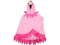 Capa Unisex Con Capucha Rosa Flamenco Para Fiestas, Disfraz Con Estampado De Dibujos Animados, Adecuada Para Halloween Y