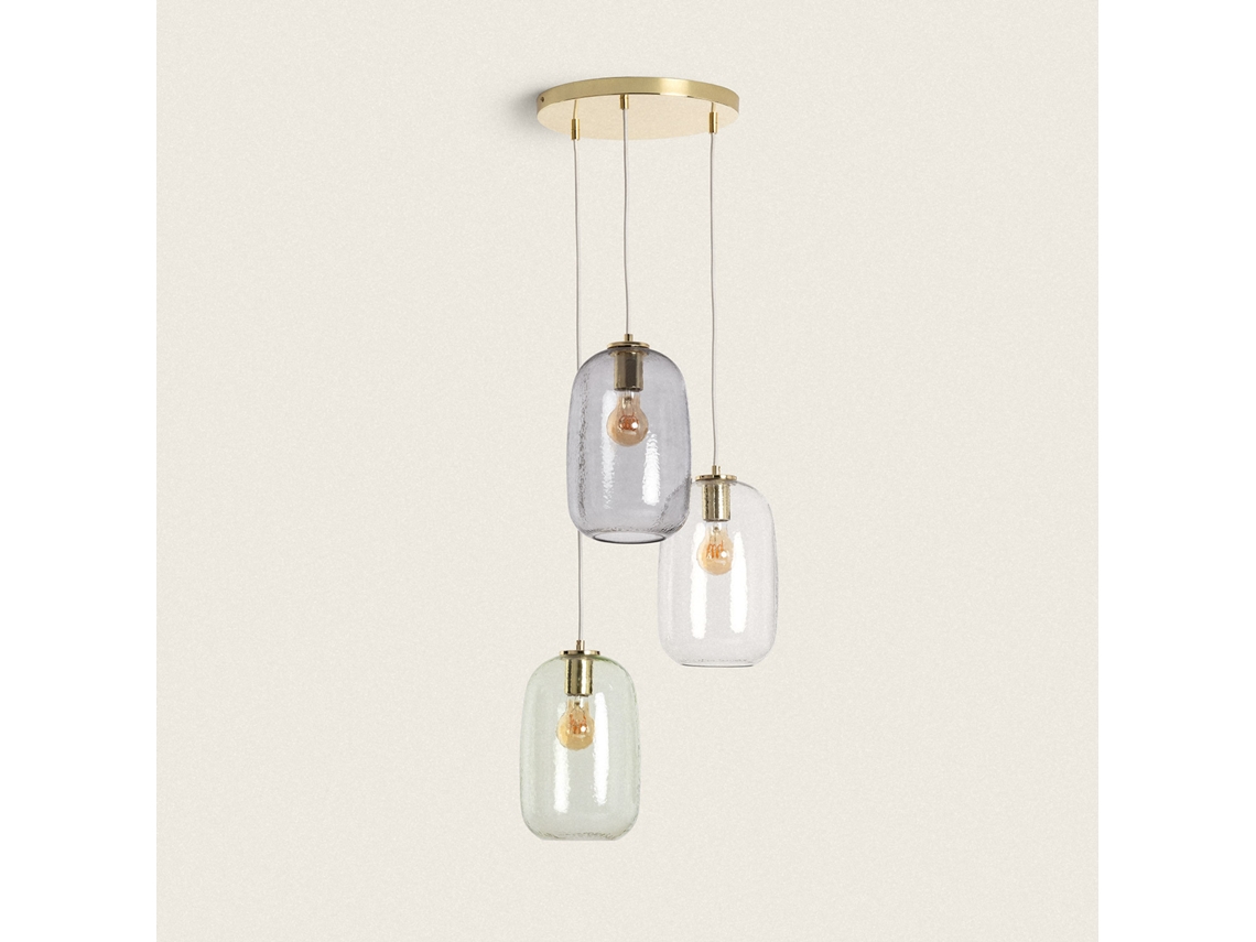 LEDKIA Lámpara Colgante Cristal Bonhomía Multicolor