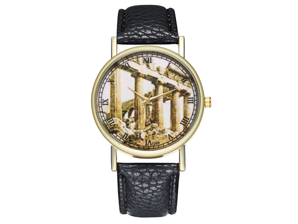 Reloj De Pulsera Analógico Redondo De Cuarzo Para Hombre Y Mujer, Estilo Moderno, Negro.