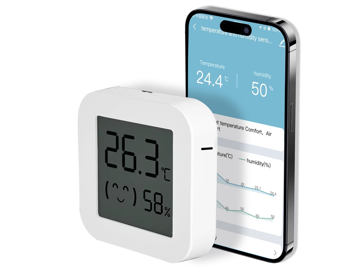 Medidor digital preciso de temperatura y humedad con Bluetooth, pantalla LCD, modo bebé y aplicación para el hogar, la oficina y el invernadero (sin marca).