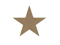 Estrella de Hollywood de madera para decorar - 10 cm