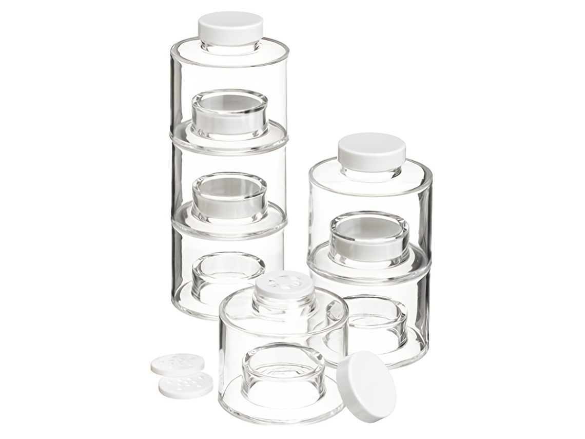 MDUG - Juego de 6 tarros plegables para especias: contenedores de almacenamiento para cocina que ahorran espacio